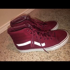 Maroon High Top Vans